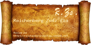 Reichenberg Zsófia névjegykártya